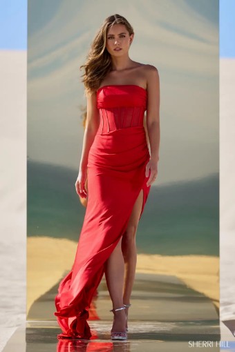 Sherri Hill 56625 #5 Red thumbnail