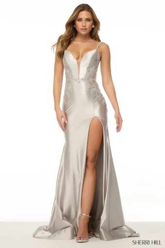 Sherri Hill 57137 #5 Vintage Blue thumbnail